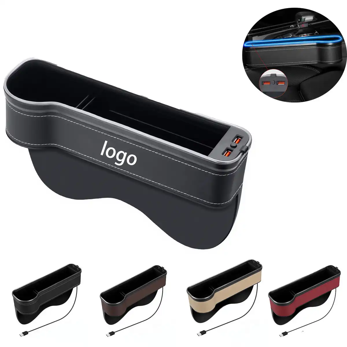 Leather Car Seat Gap Organizer