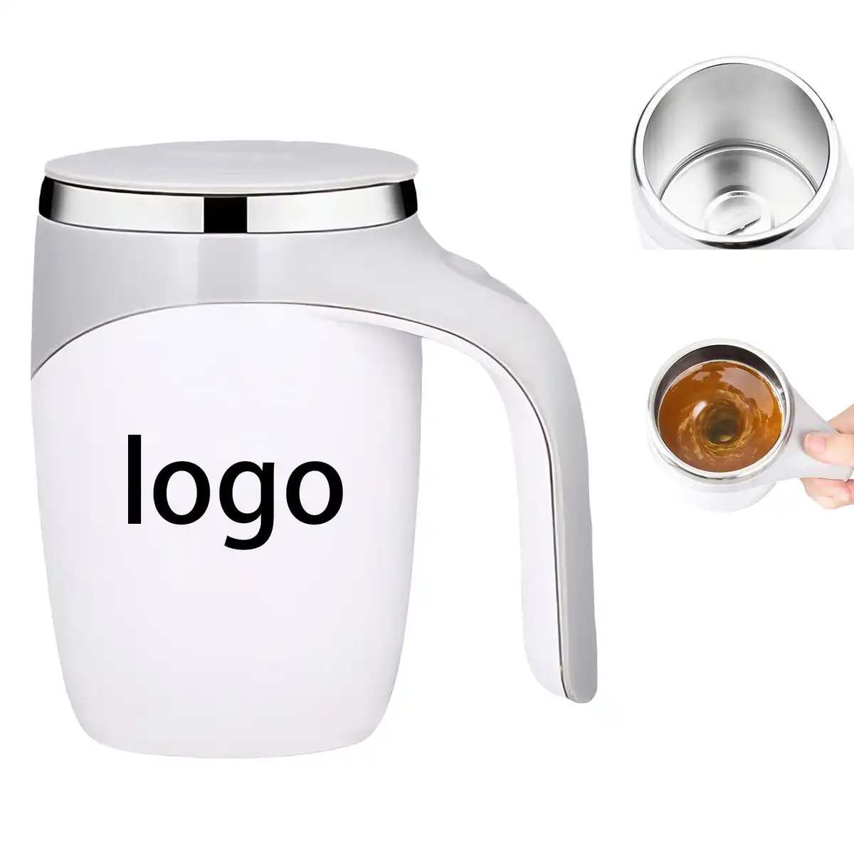 Stainless Steel Auto Stirring Mug