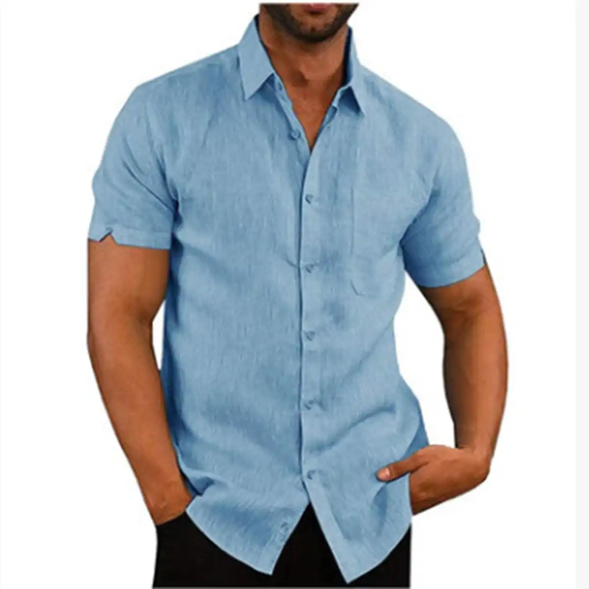 Breathable Linen Summer Shirt product detail view