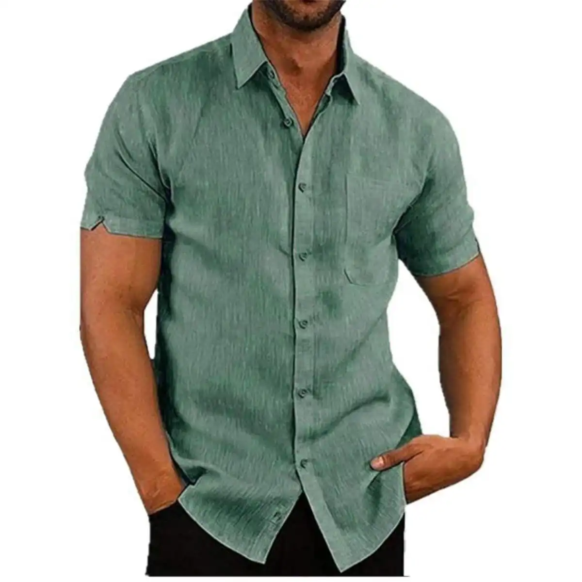 Breathable Linen Summer Shirt alternate product angle