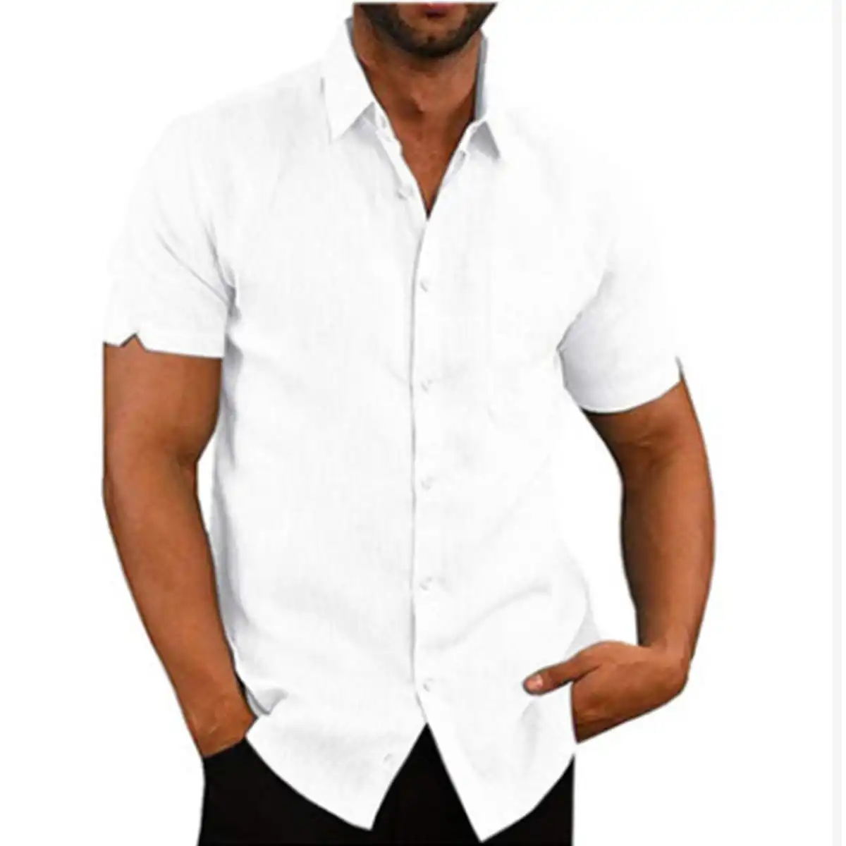 Breathable Linen Summer Shirt product with accessories