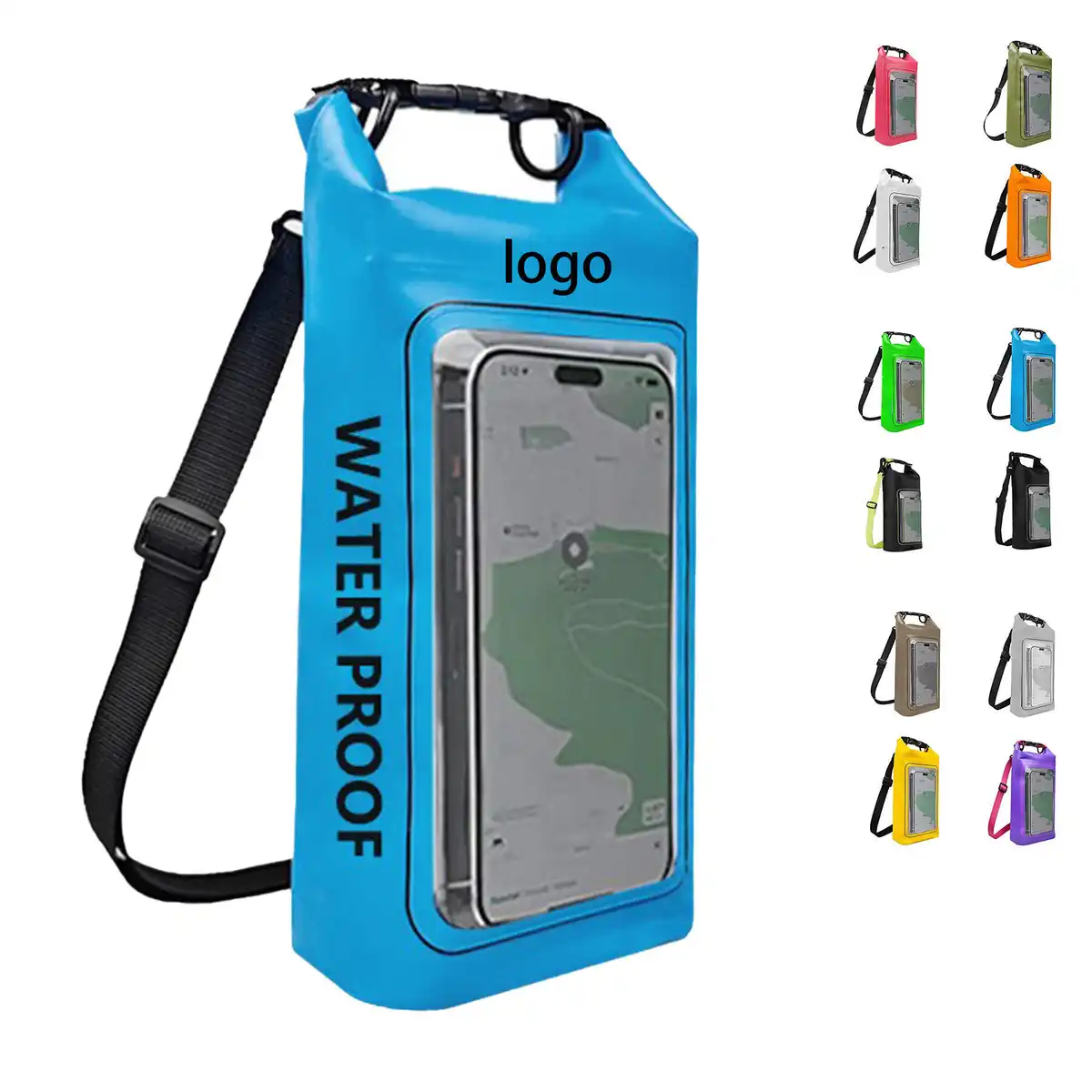 Clear Waterproof Crossbody Phone Pouch product detail view