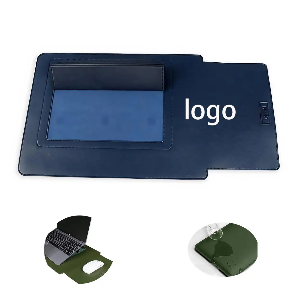 Leather Laptop Sleeve with Stand
