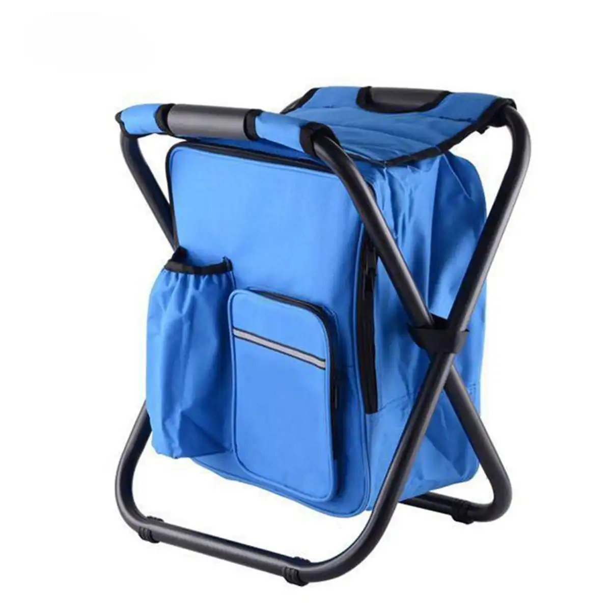 Portable Folding Camping Stool Seat product with accessories