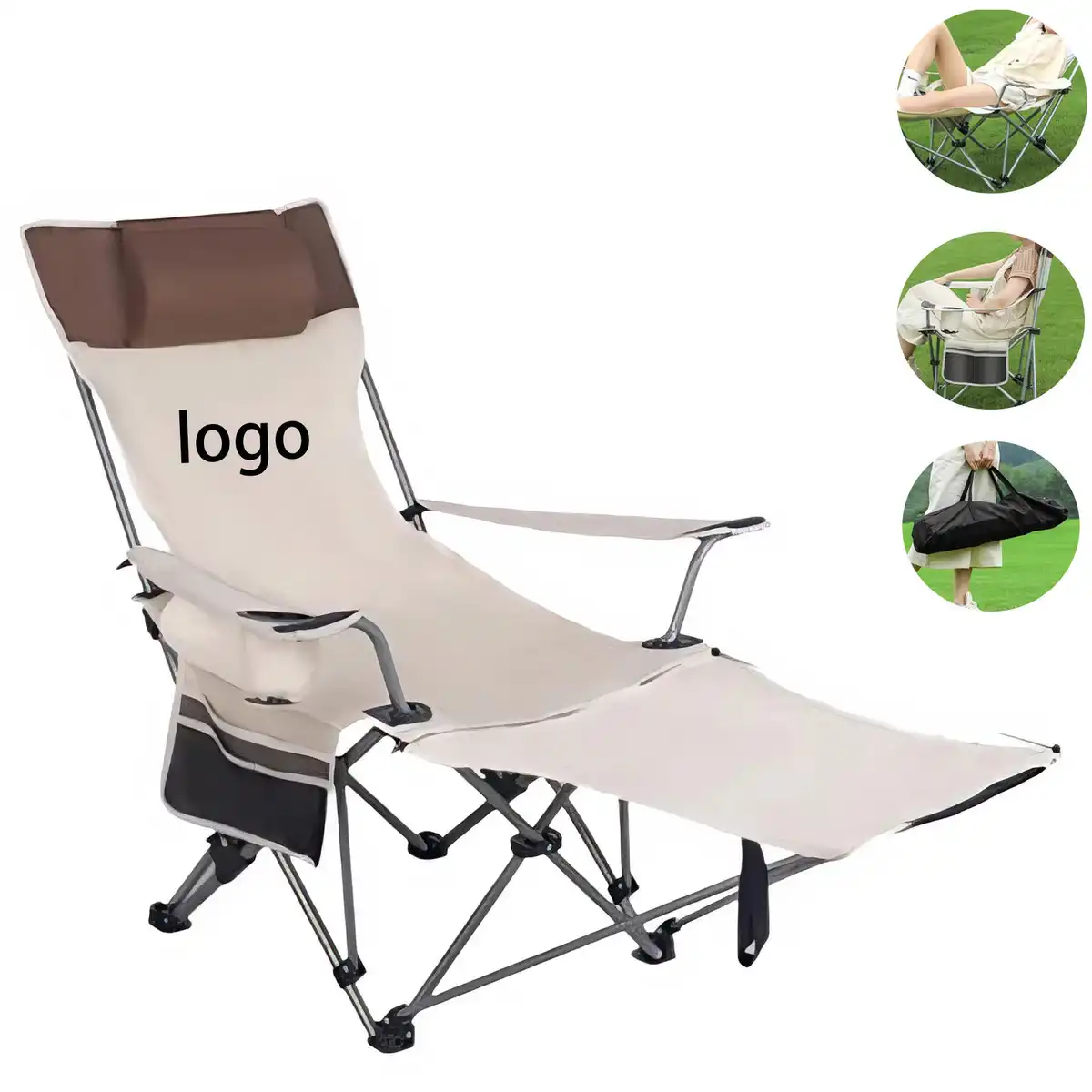 Foldable Outdoor Reclining Camp Chair