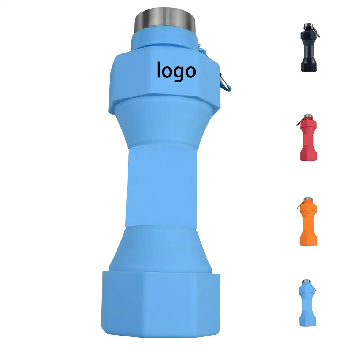 20oz Silicone Collapsible Dumbbell Bottle product detail view