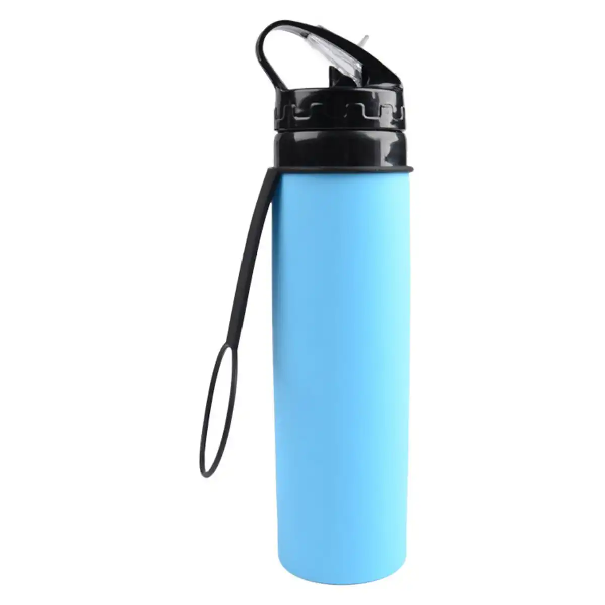 20oz Collapsible Silicone Water Bottle custom logo imprint view