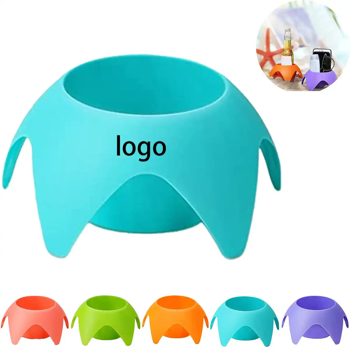 Sturdy Beach Cup Holder Tray
