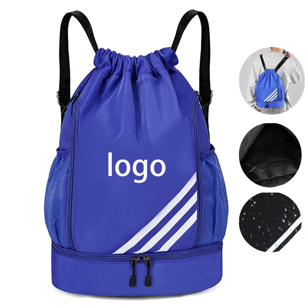 Lightweight Nylon Drawstring Daypack