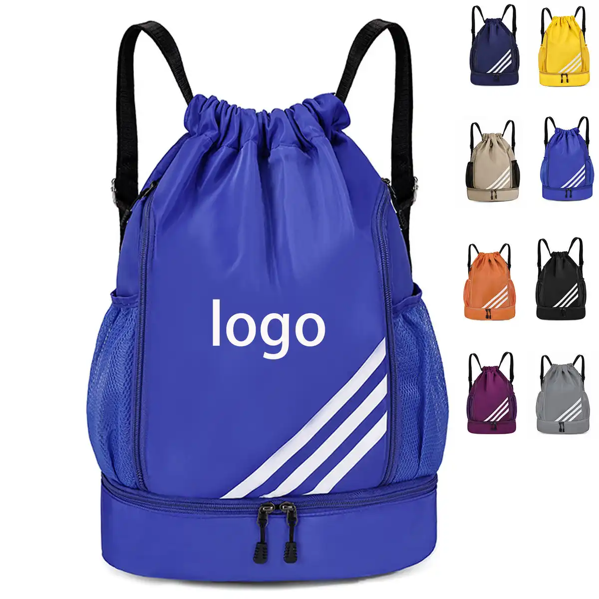 Lightweight Nylon Drawstring Daypack product detail view