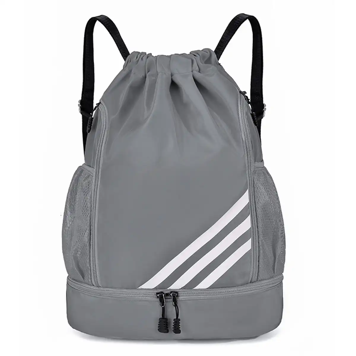 Lightweight Nylon Drawstring Daypack product with accessories