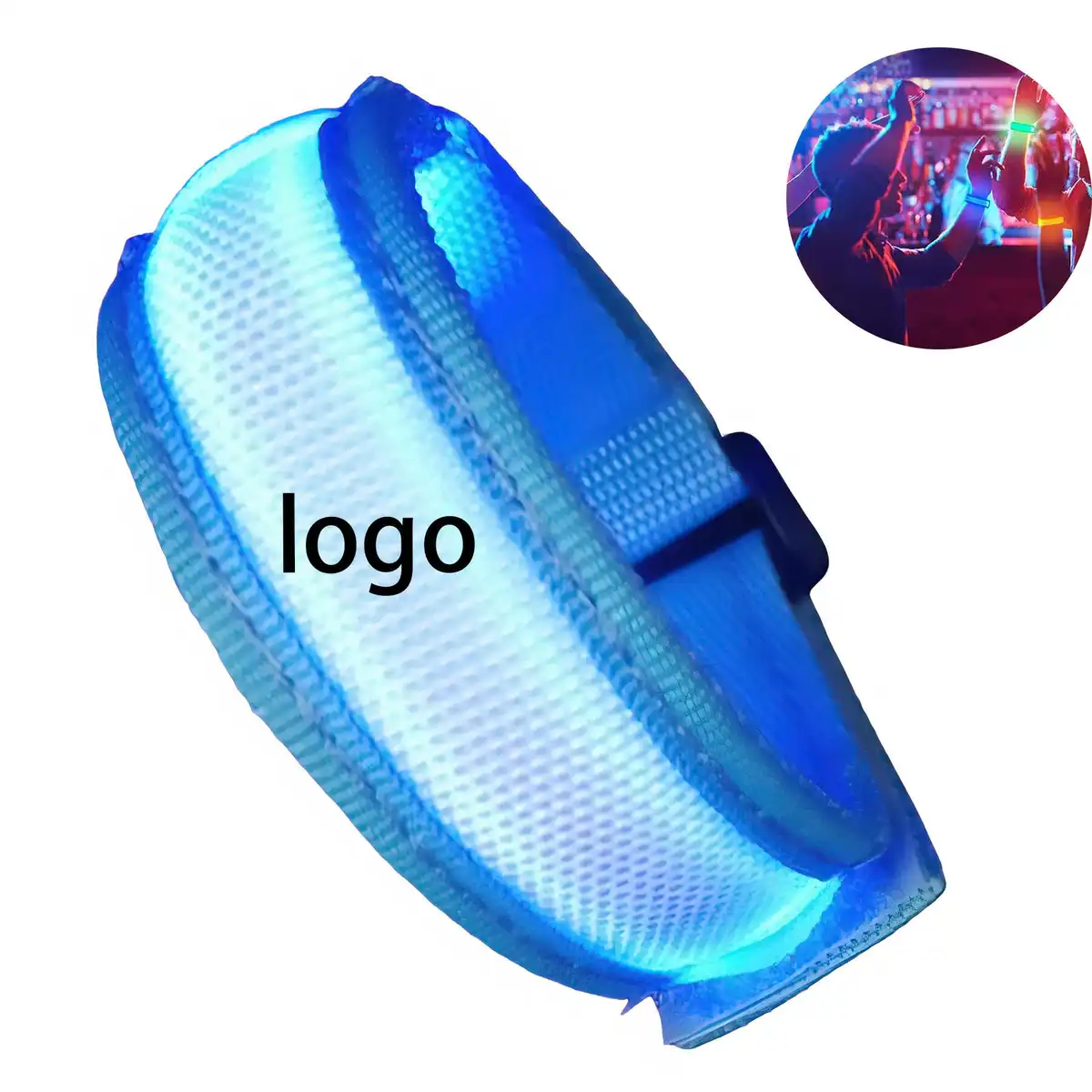 LED Nylon Wristband for Night Events