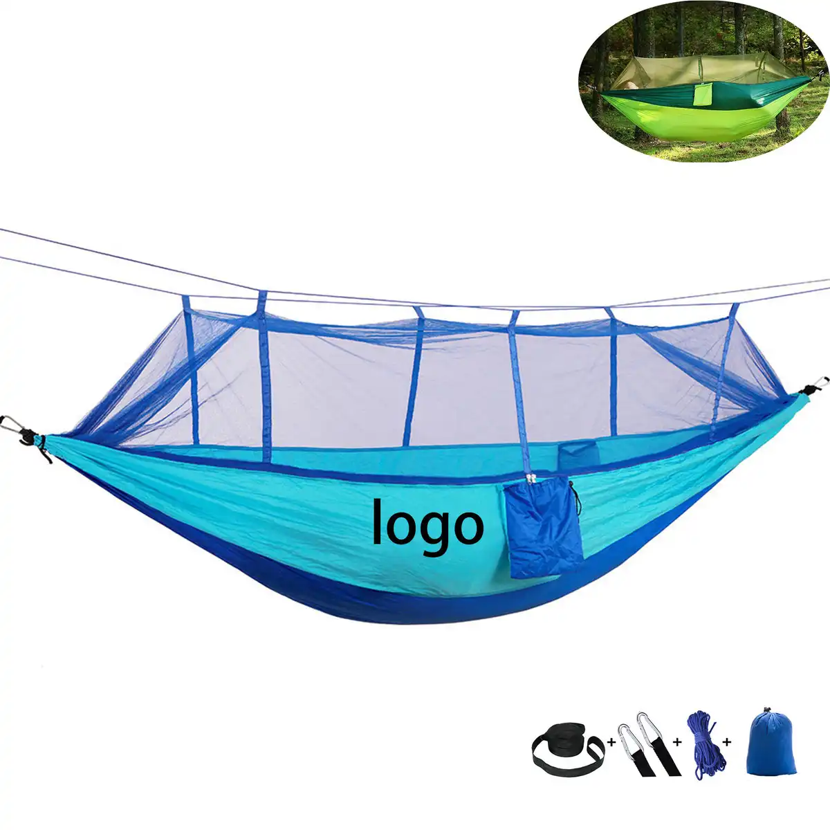 Lightweight Nylon Hammock with Mosquito Net