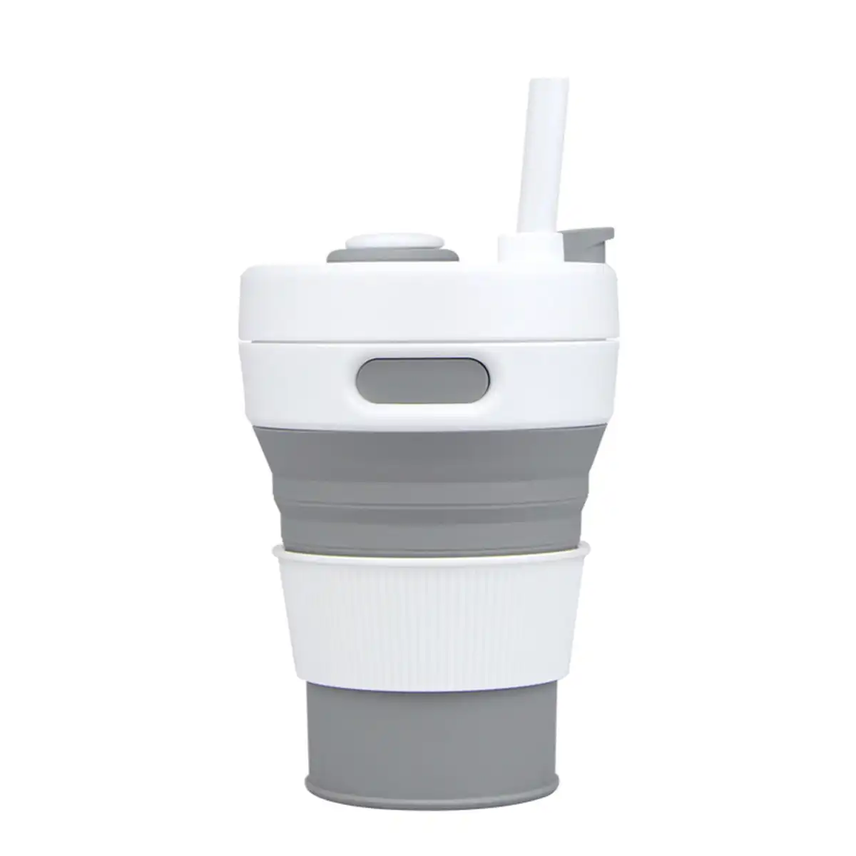 Collapsible Silicone Travel Cup product with accessories