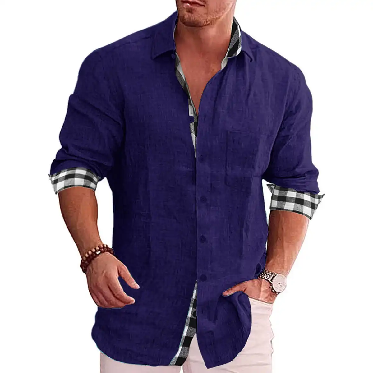 Breathable Linen Blend Summer Shirt additional product view