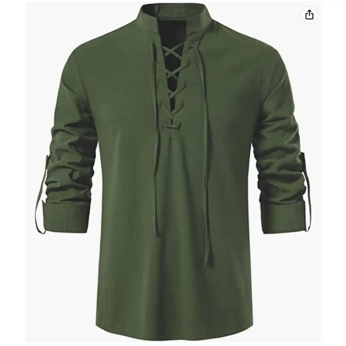Breathable Cotton Henley Shirt alternate product angle