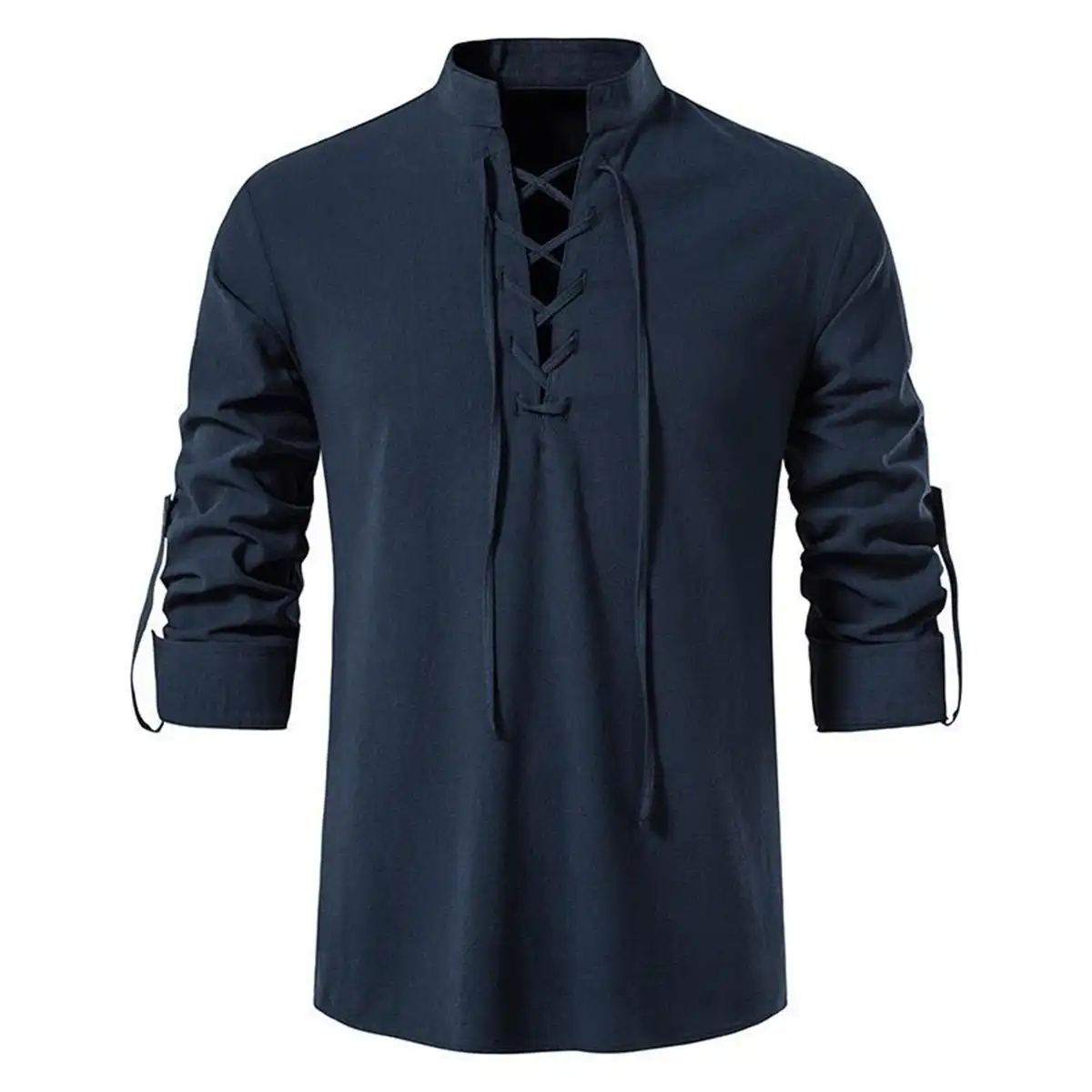 Breathable Cotton Henley Shirt additional product view