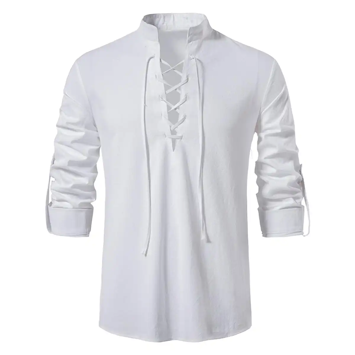 Breathable Cotton Henley Shirt custom logo imprint view