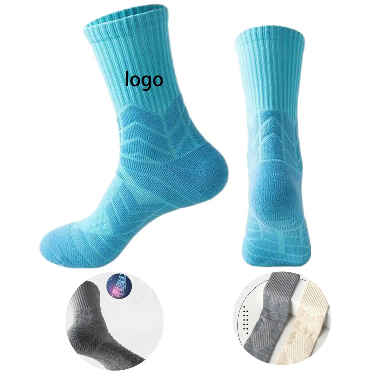 Athletic Cushioned Towel Socks