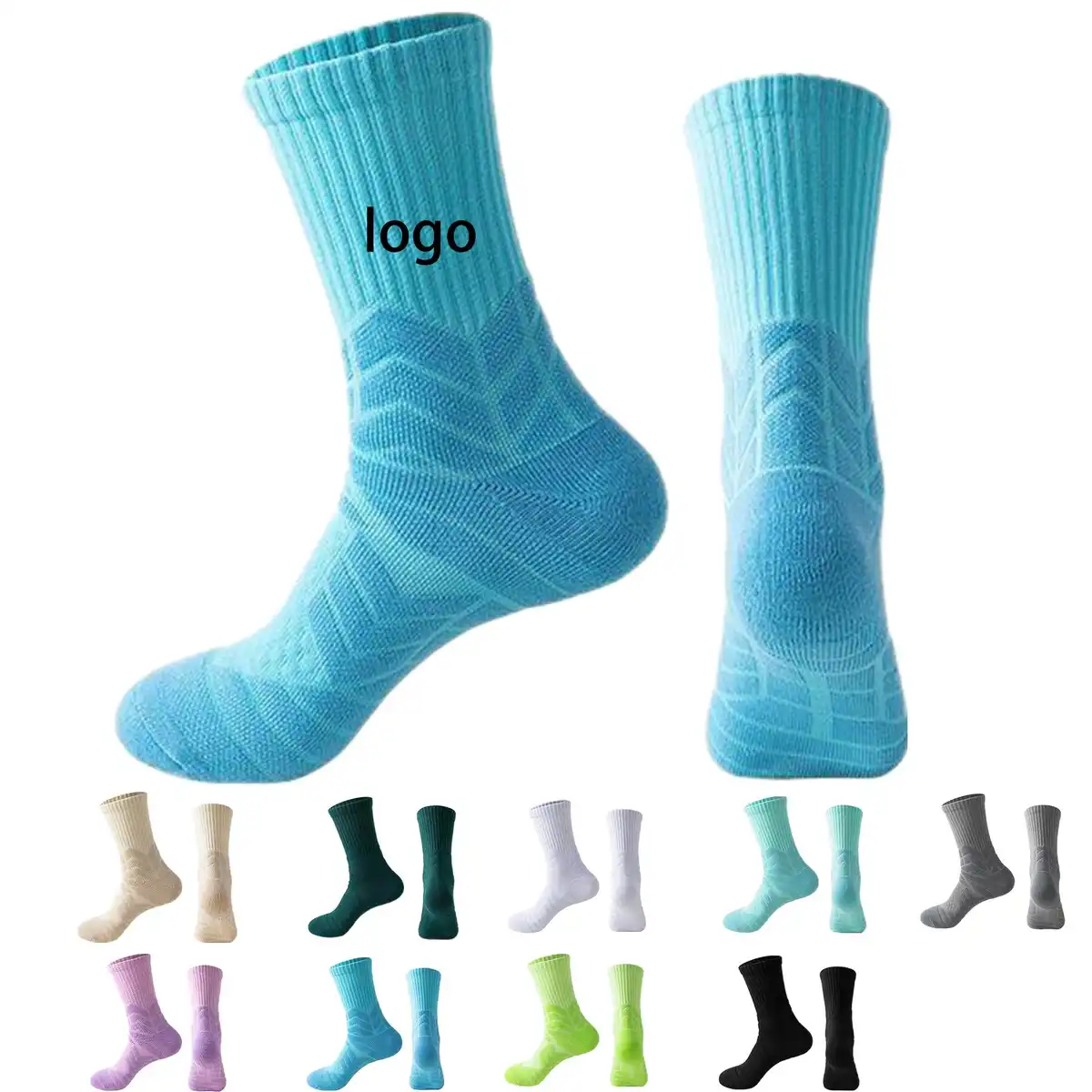 Athletic Cushioned Towel Socks product detail view