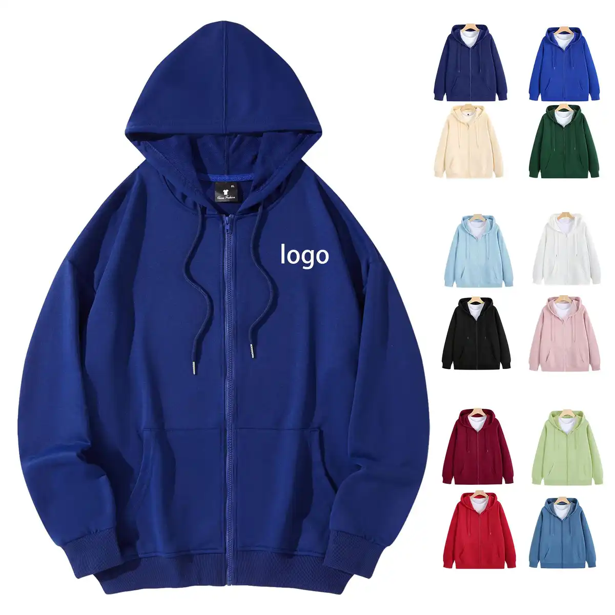 Cozy Full Zip Hoodie product detail view