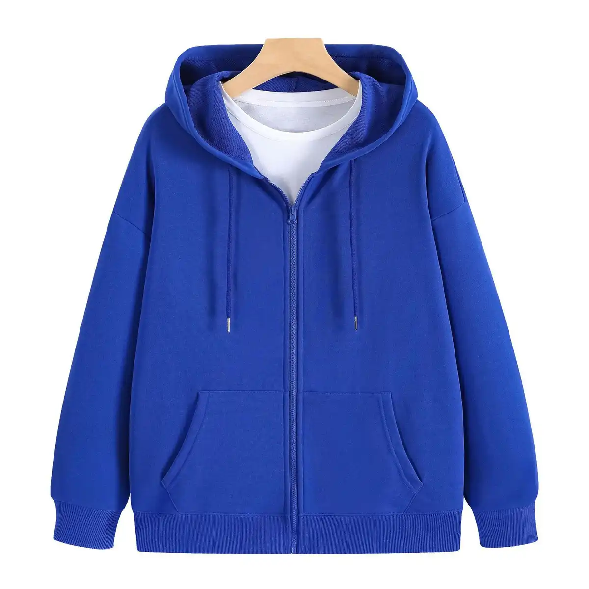 Cozy Full Zip Hoodie custom logo imprint view