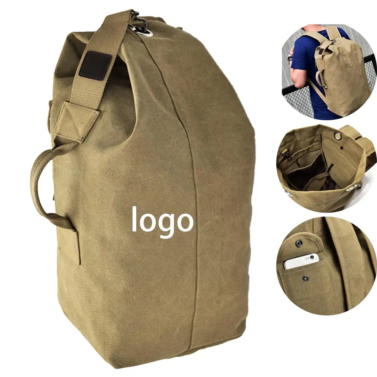 Durable Canvas Travel Daypack