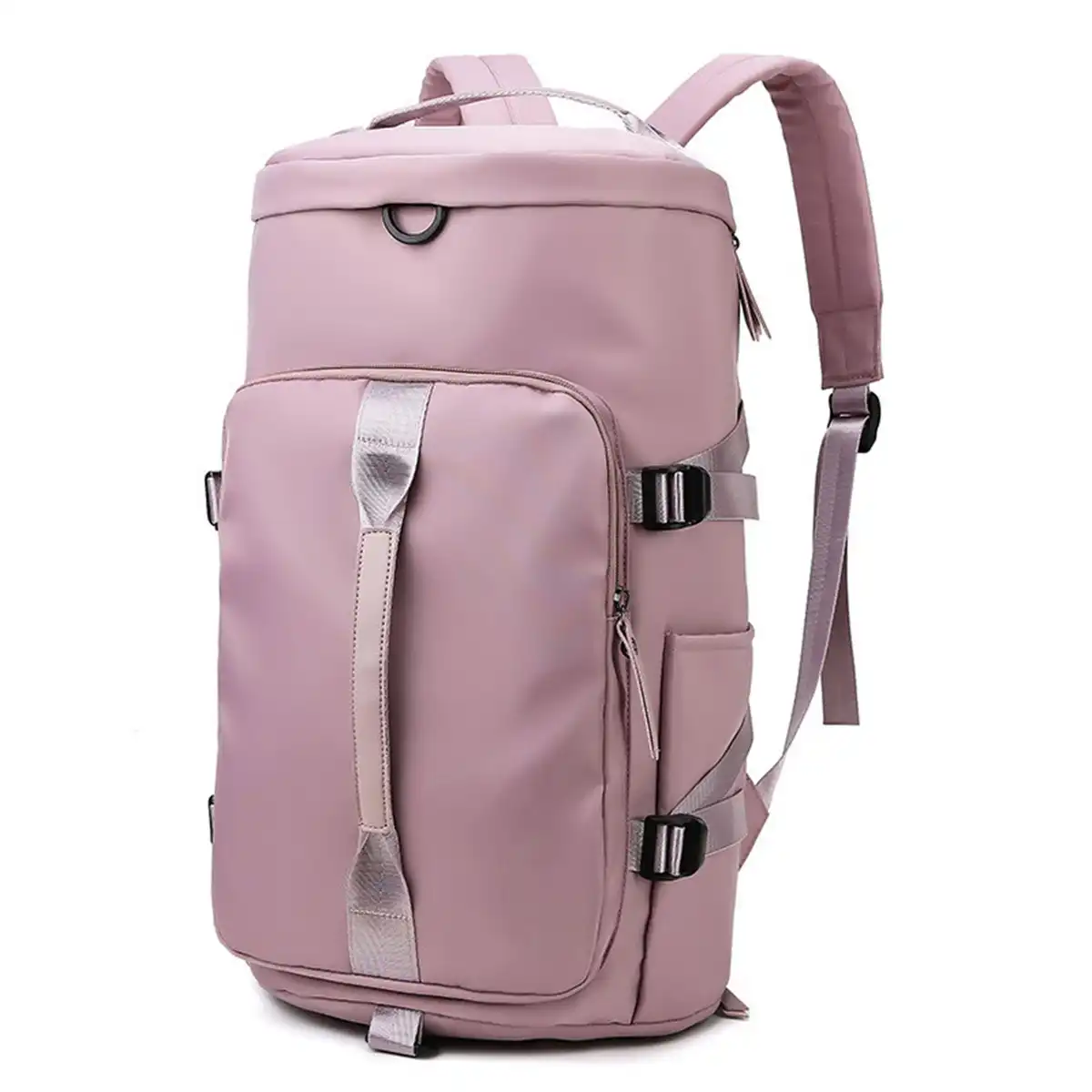 Durable Nylon Gym Backpack custom logo imprint view