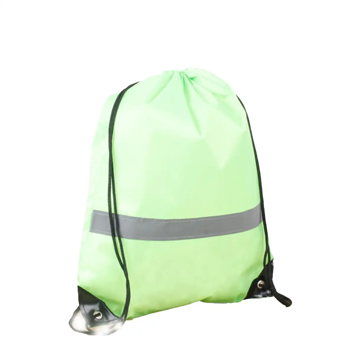 Reflective Drawstring Backpack custom logo imprint view
