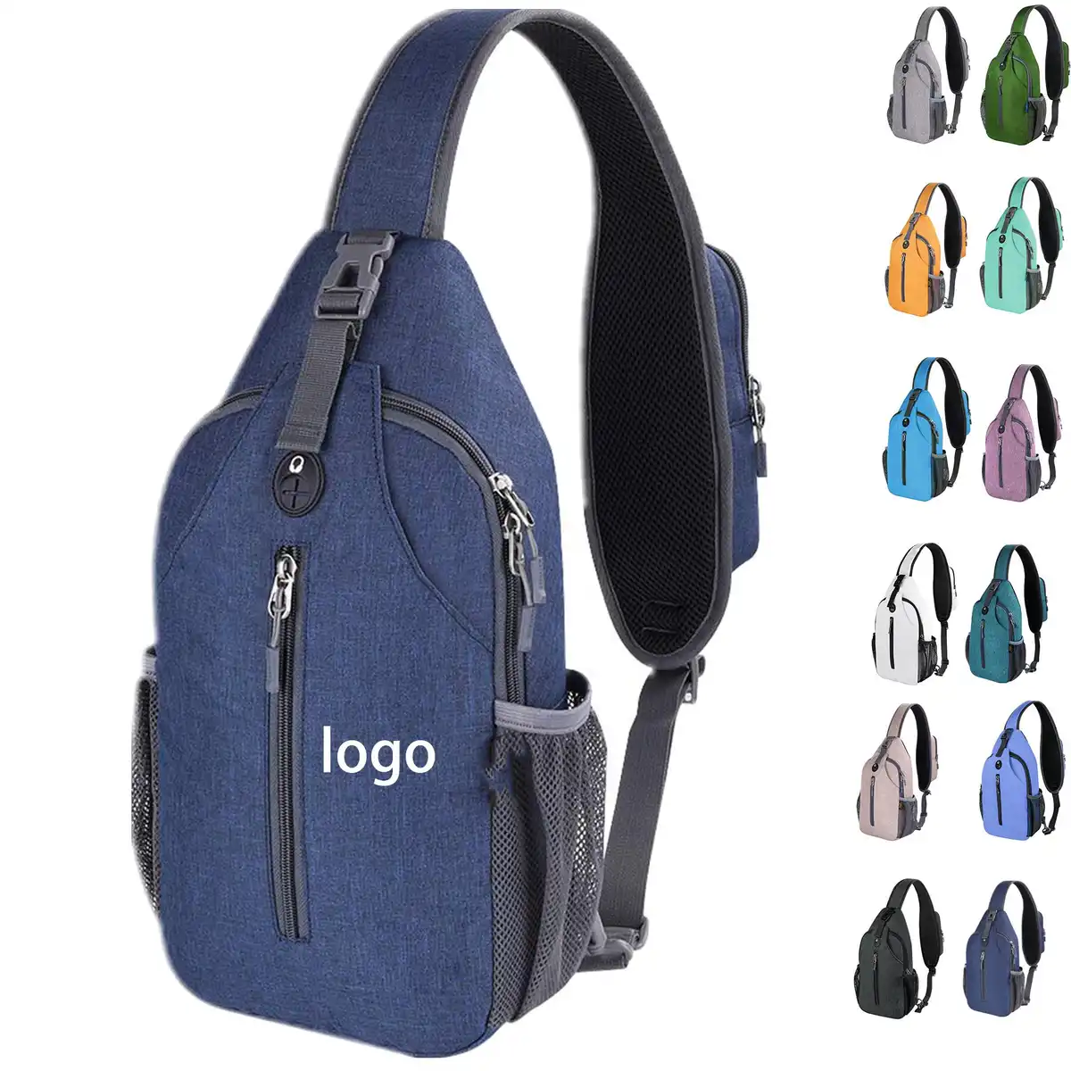 Durable Oxford Crossbody Chest Bag product detail view
