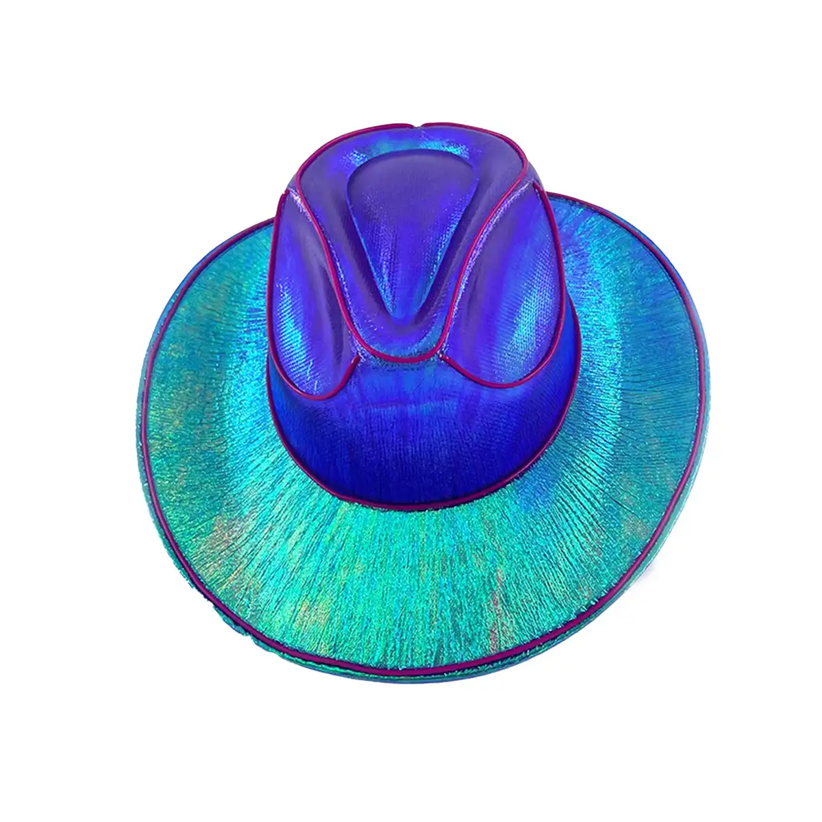 LED Cowboy Hat Multicolor Party product with accessories