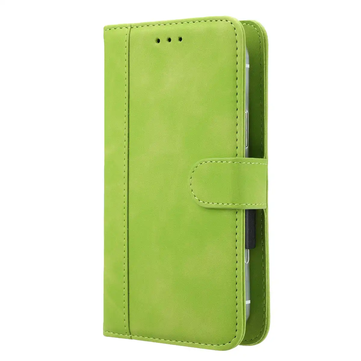 Leather Wallet Phone Case product with accessories