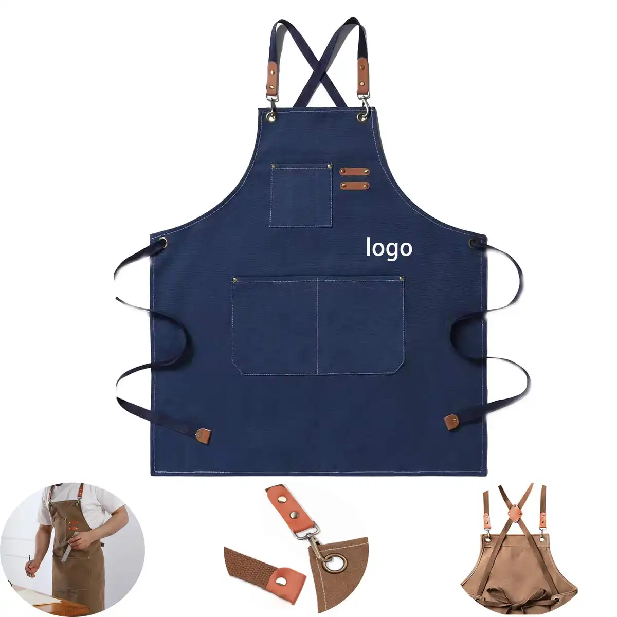 Durable Canvas Apron with Pockets