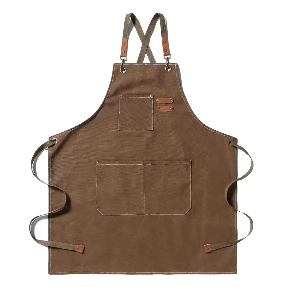 Durable Canvas Apron with Pockets product close-up