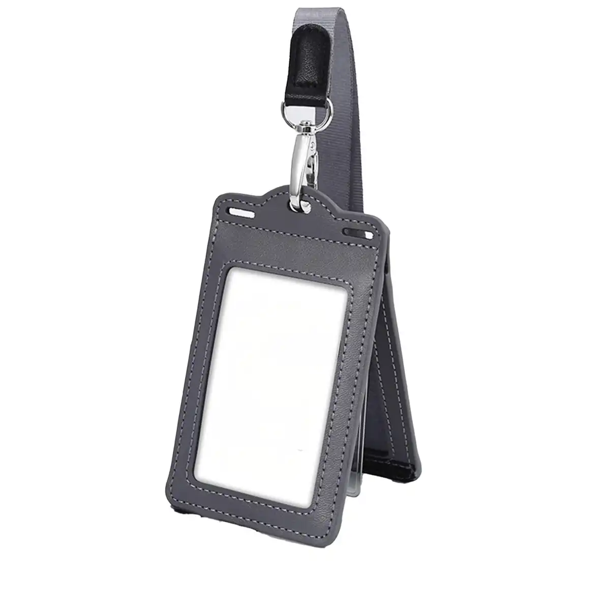 Genuine Leather Badge Holder Lanyard additional product view