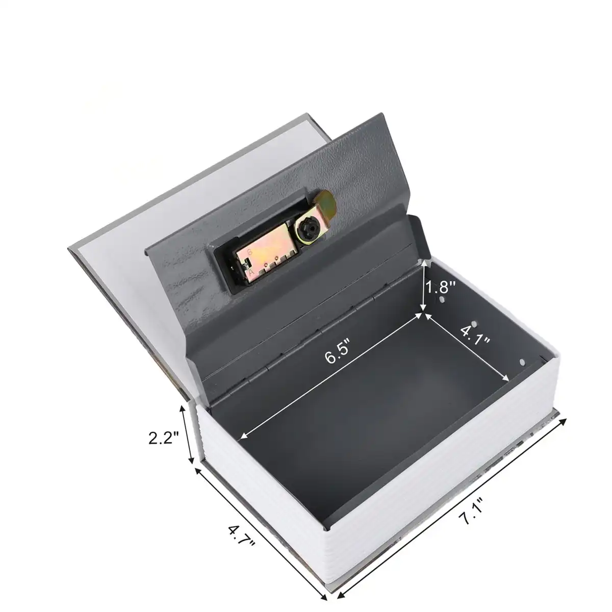 Hidden Book Safe with Lock alternate product angle