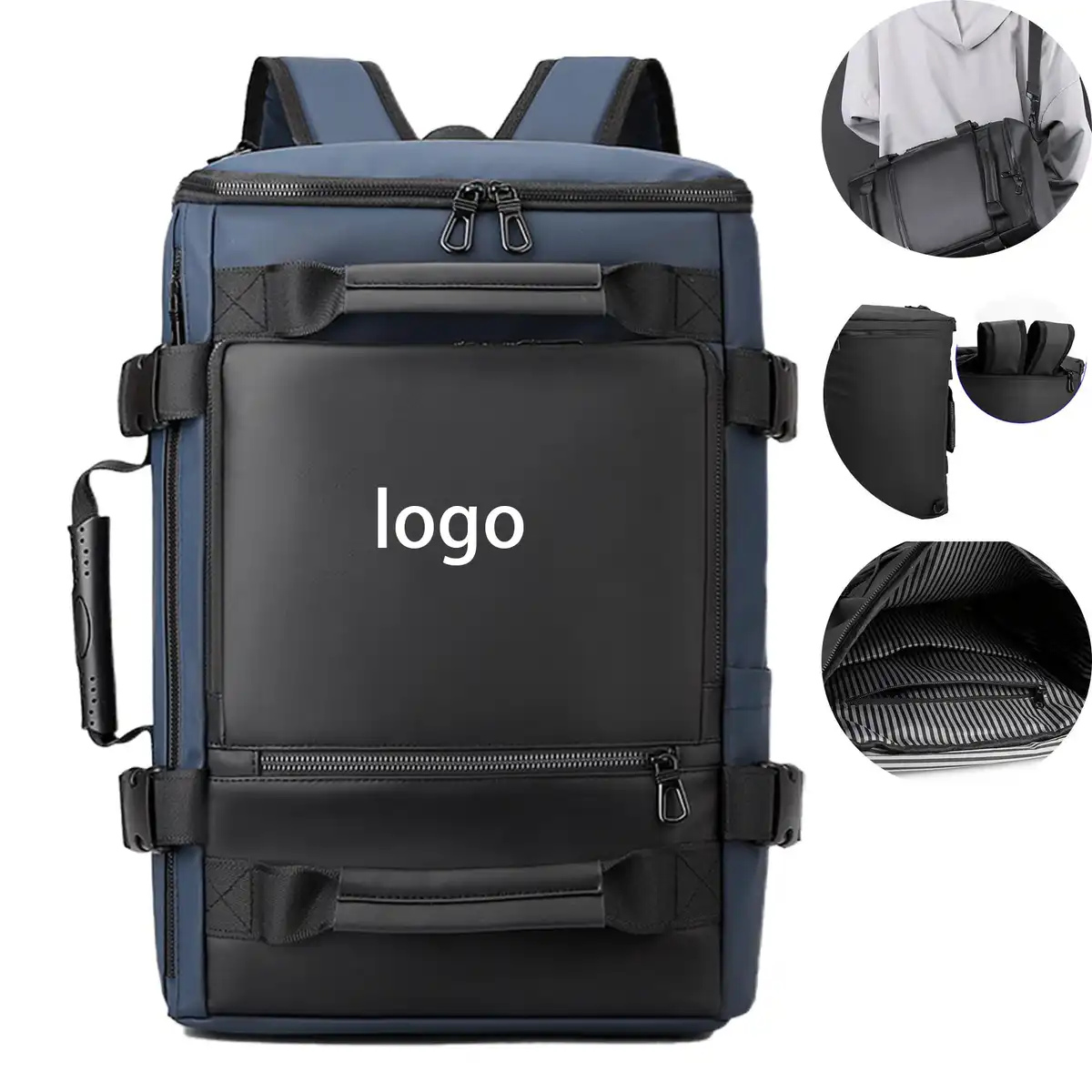 3-in-1 Leather Laptop Tote