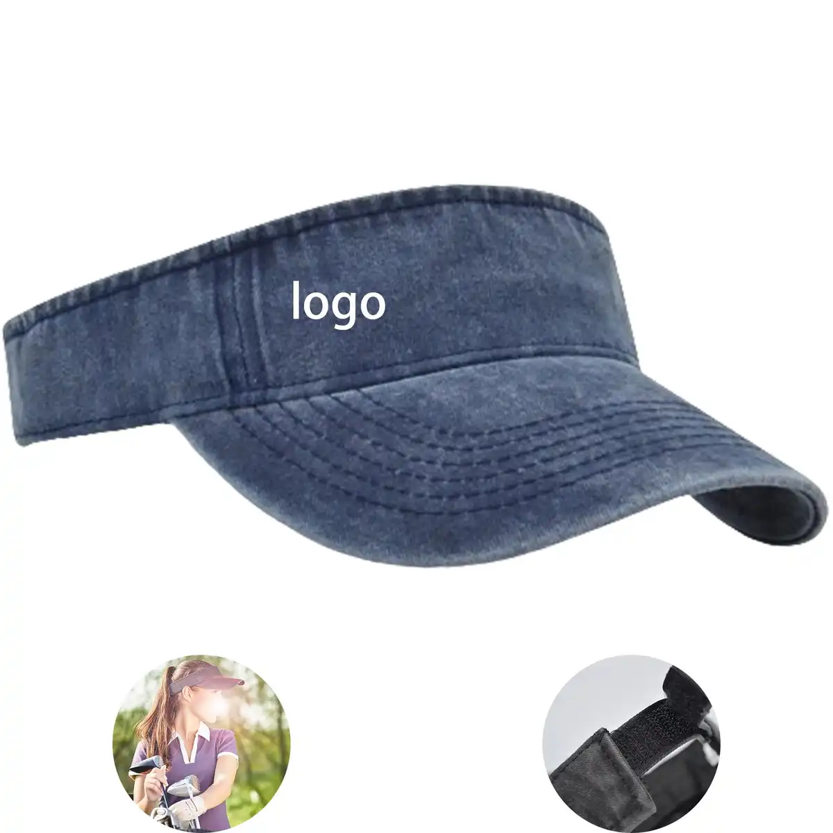 Breathable Denim Visor Cap