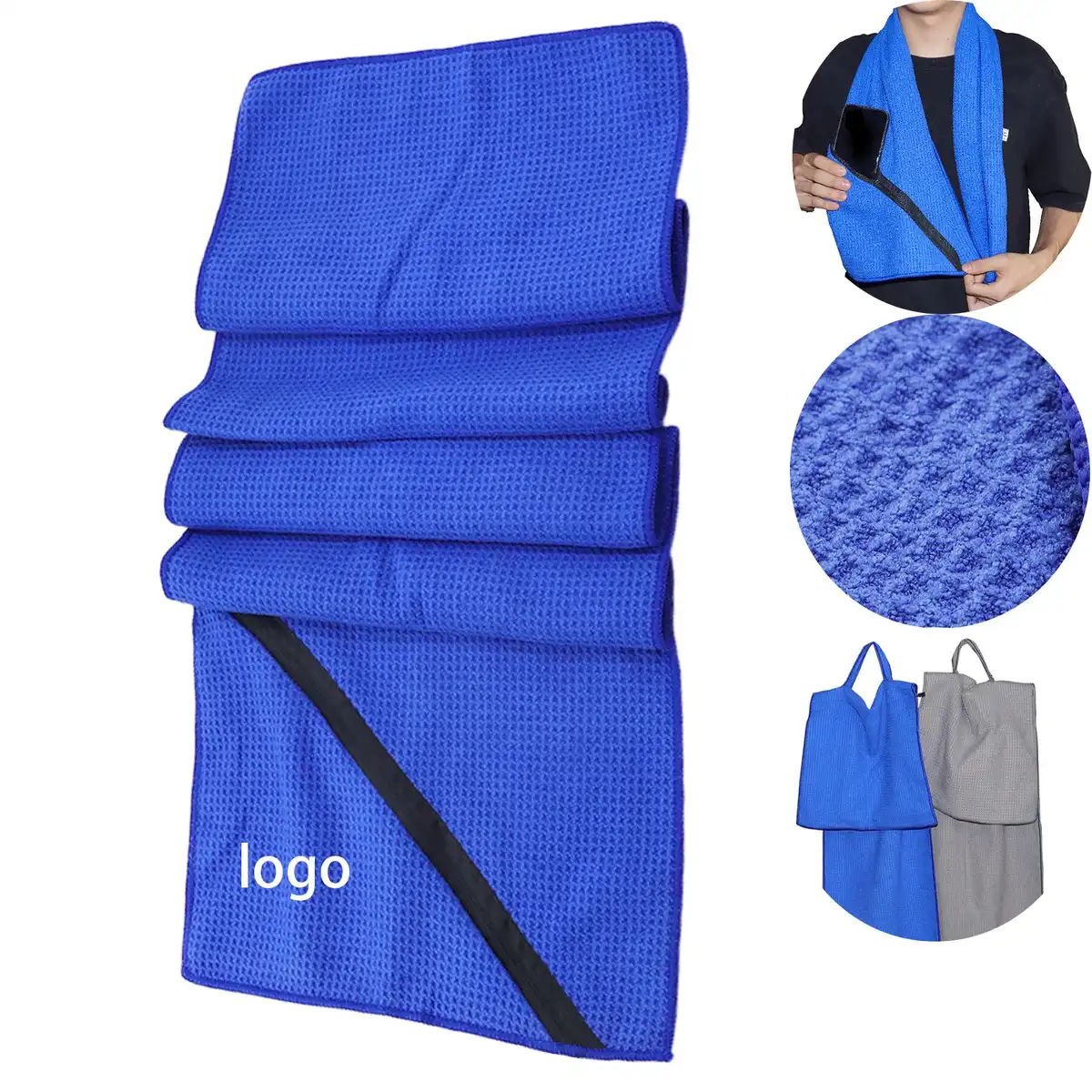 Microfiber Sports Towel with Pocket