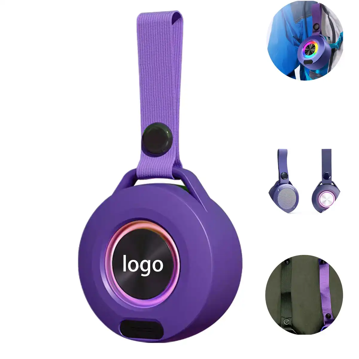 Mini Bluetooth Speaker Waterproof LED