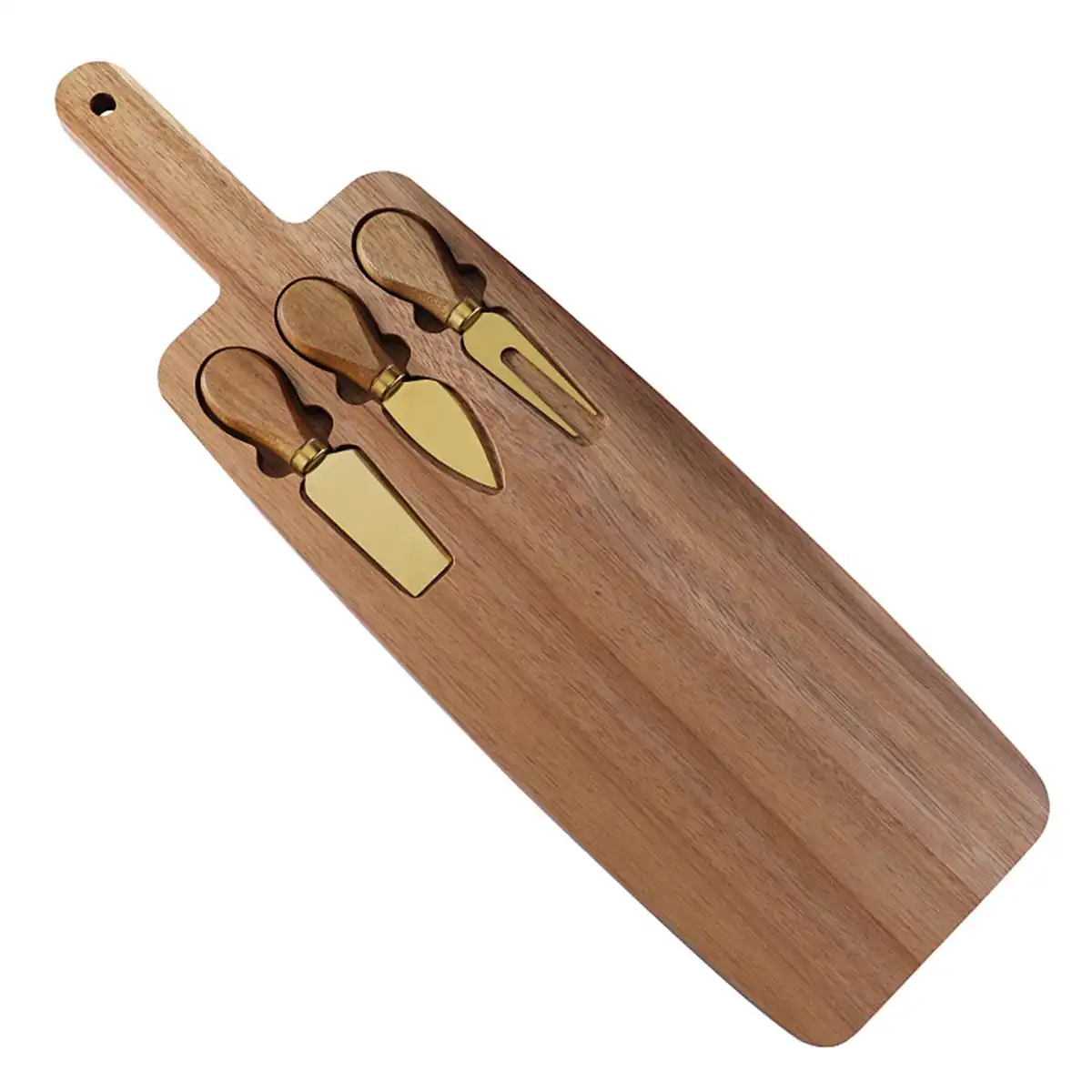 Premium Wood Cheese Board Set product close-up