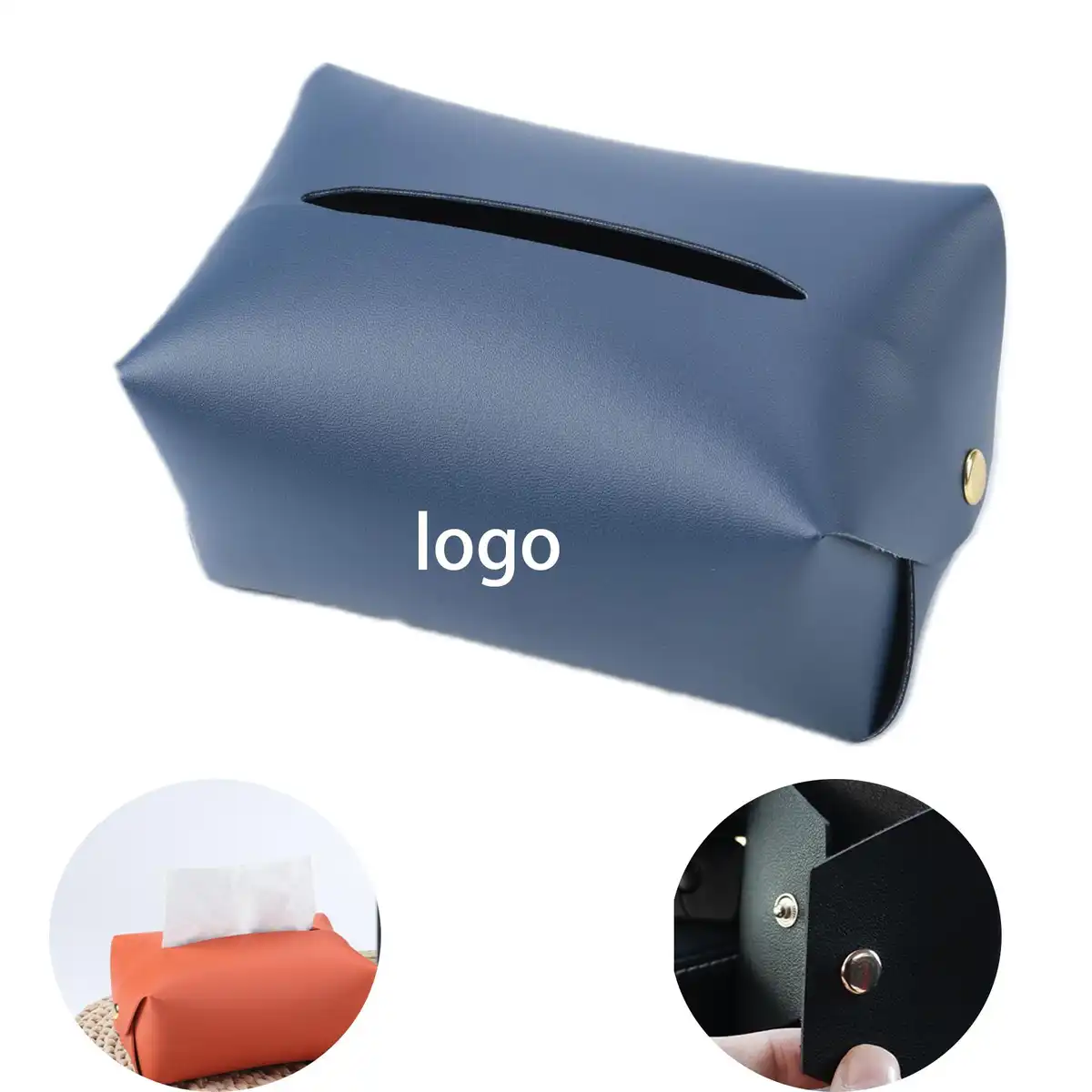 Elegant PU Leather Tissue Box Holder