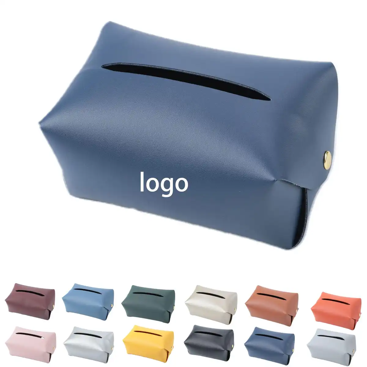 Elegant PU Leather Tissue Box Holder product detail view