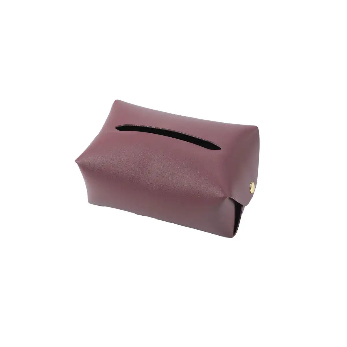 Elegant PU Leather Tissue Box Holder custom logo imprint view