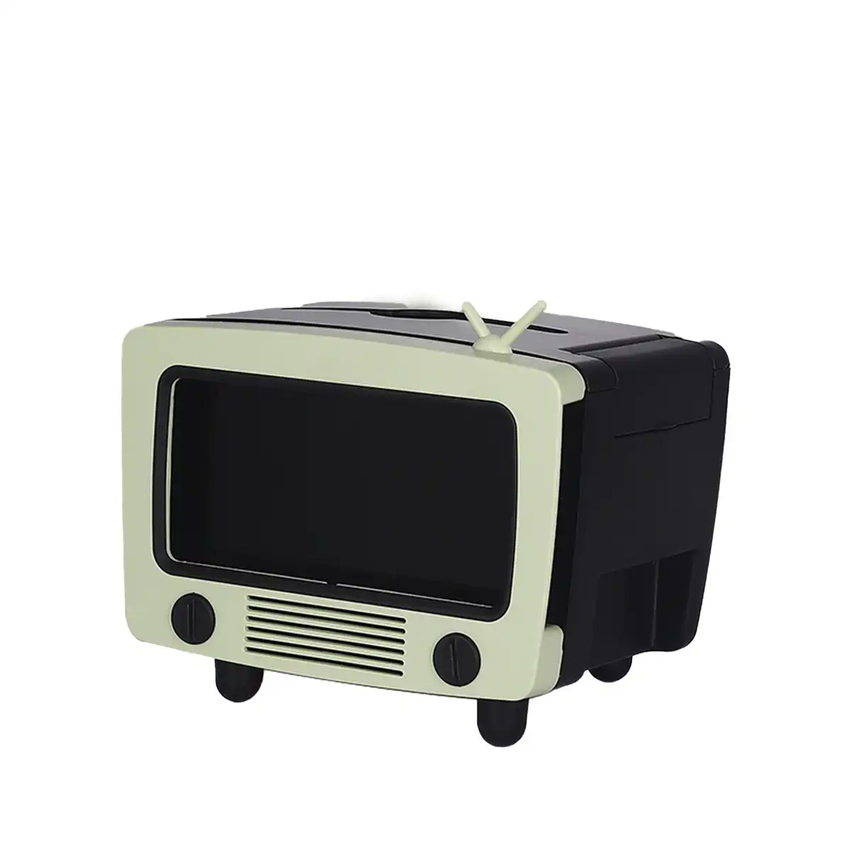 Retro TV Tissue Box with Phone Stand alternate product angle