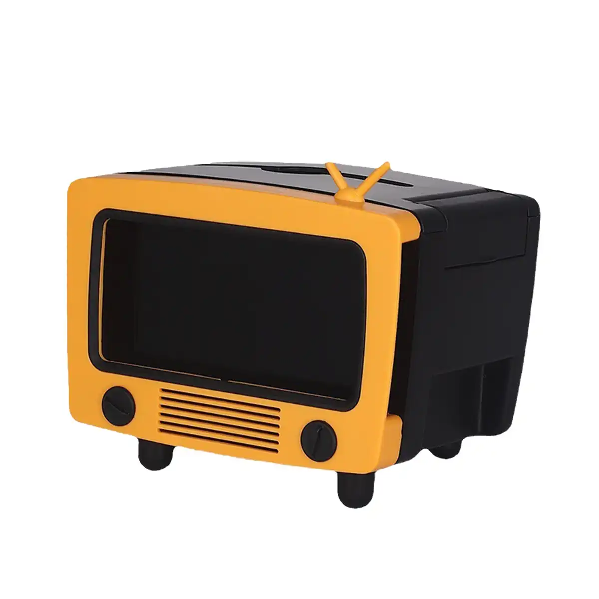 Retro TV Tissue Box with Phone Stand product close-up