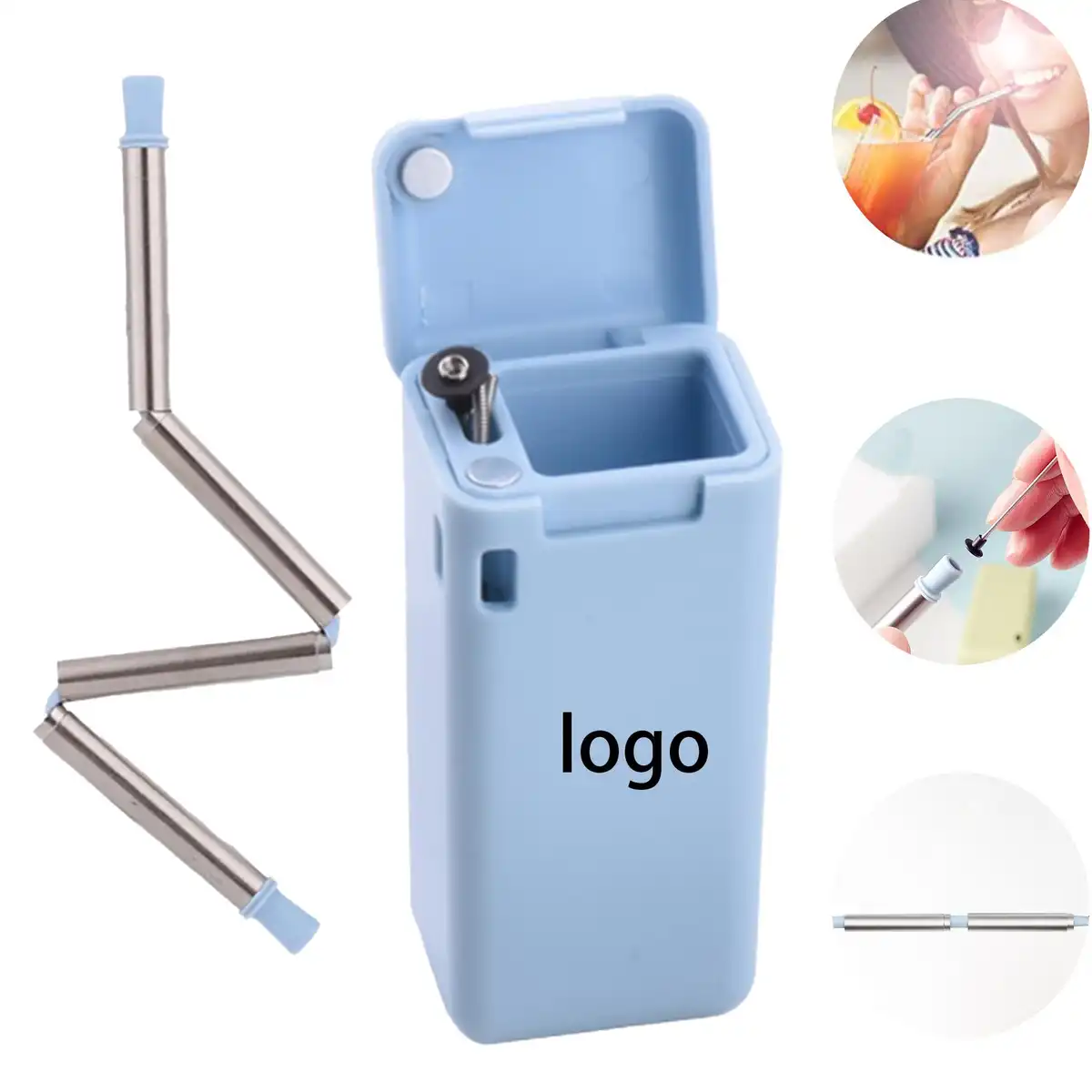 Collapsible Stainless Steel Drinking Straws