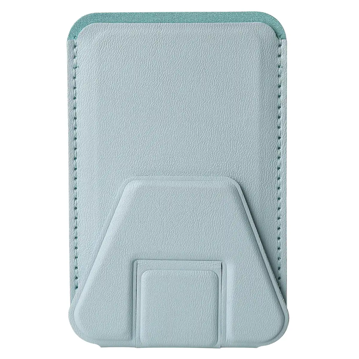 Slim Leather Phone Wallet Stand product in use