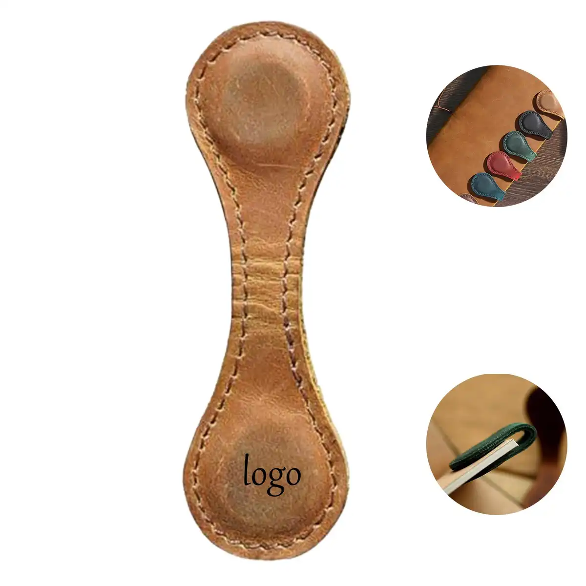 Leather Magnetic Bookmark Vintage Style
