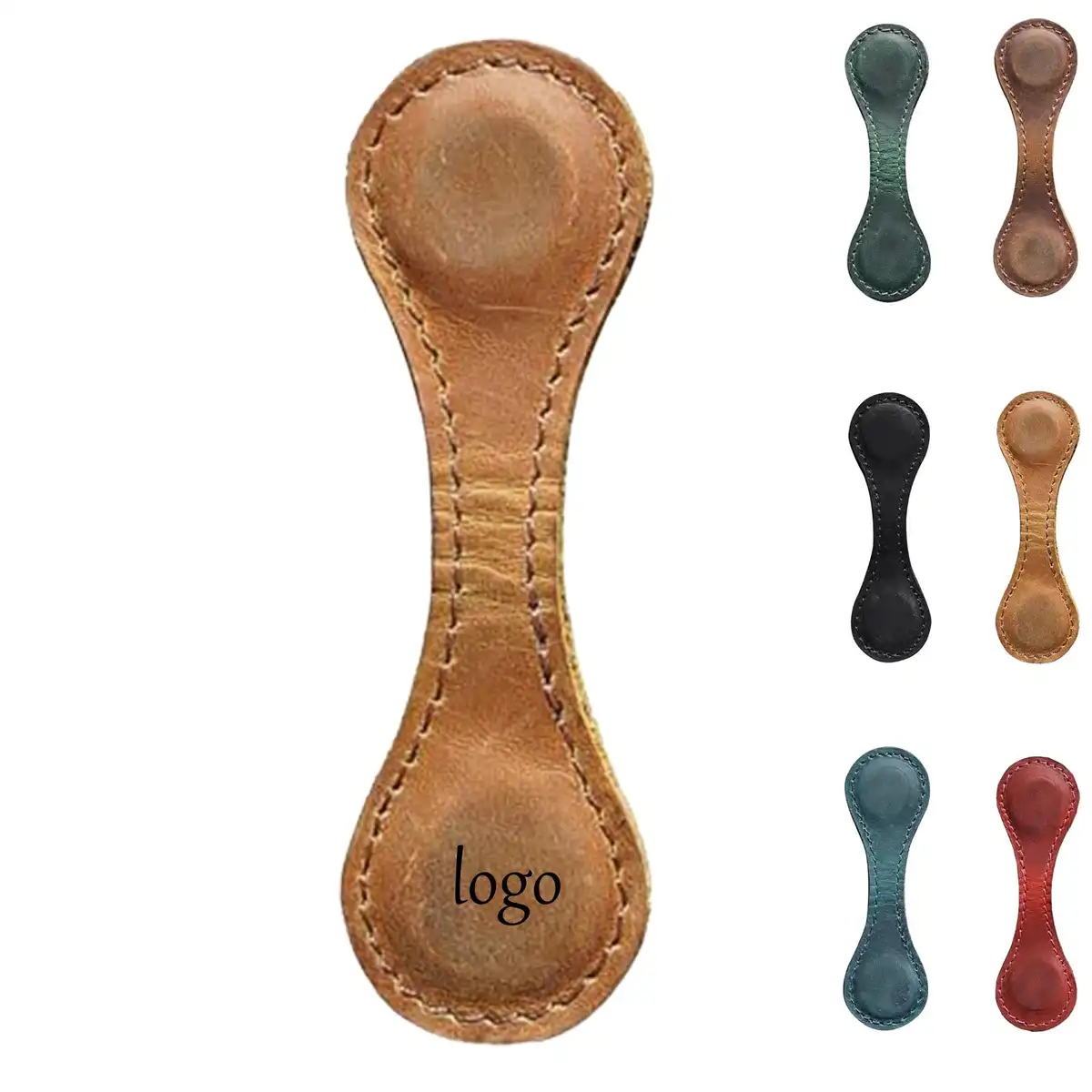 Leather Magnetic Bookmark Vintage Style product detail view